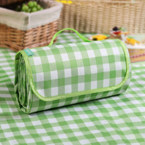 Joybos®Green Striped Extra Large Foldable Waterproof Outdoor Picnic Blanket