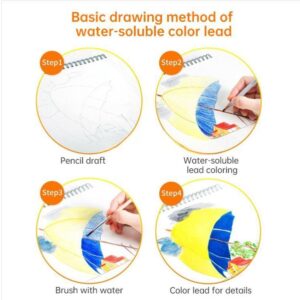 Deli water-soluble colored pencils 24 colors, 36 colors, 48 colors, 72 colors, coloring and drawing pencils