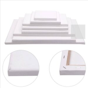 Sold in packs of 5 l acrylic Oi paint white square artist canvas wood panel frame