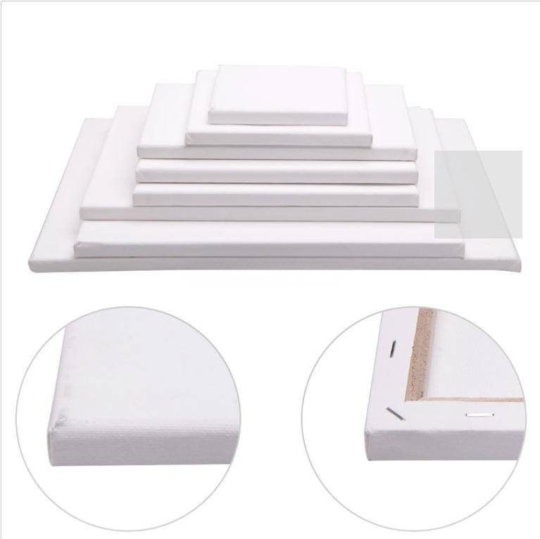 Sold in packs of 5 l acrylic Oi paint white square artist canvas wood panel frame