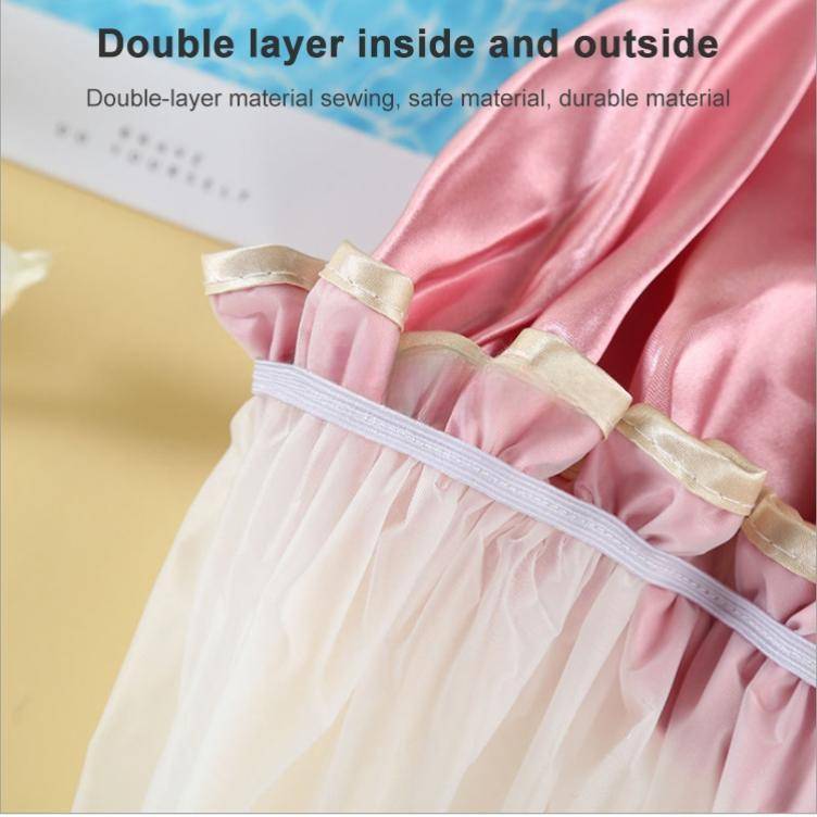 Thick Waterproof Shower Cap Double Layer Shower Hair Cover for Women's Products Shower Cap, Size:28cm