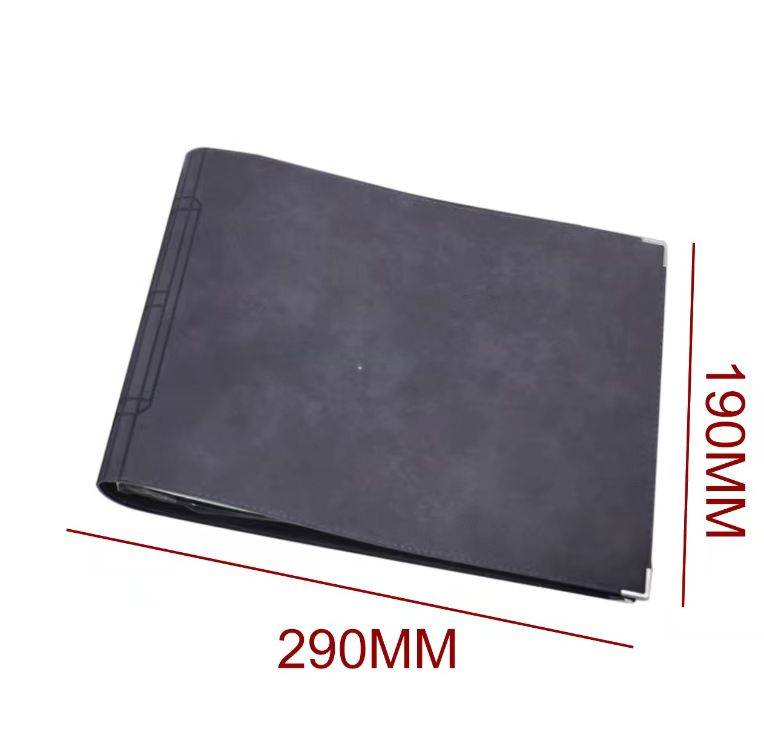 A4 Gridded Leatherette Notebook