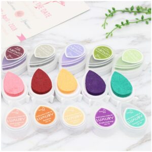 Water Drops Multi-Purpose Stamping Station Printing Paste Printing Oil Water Drops Stamping Station 6pcs (Color Random Shipment)