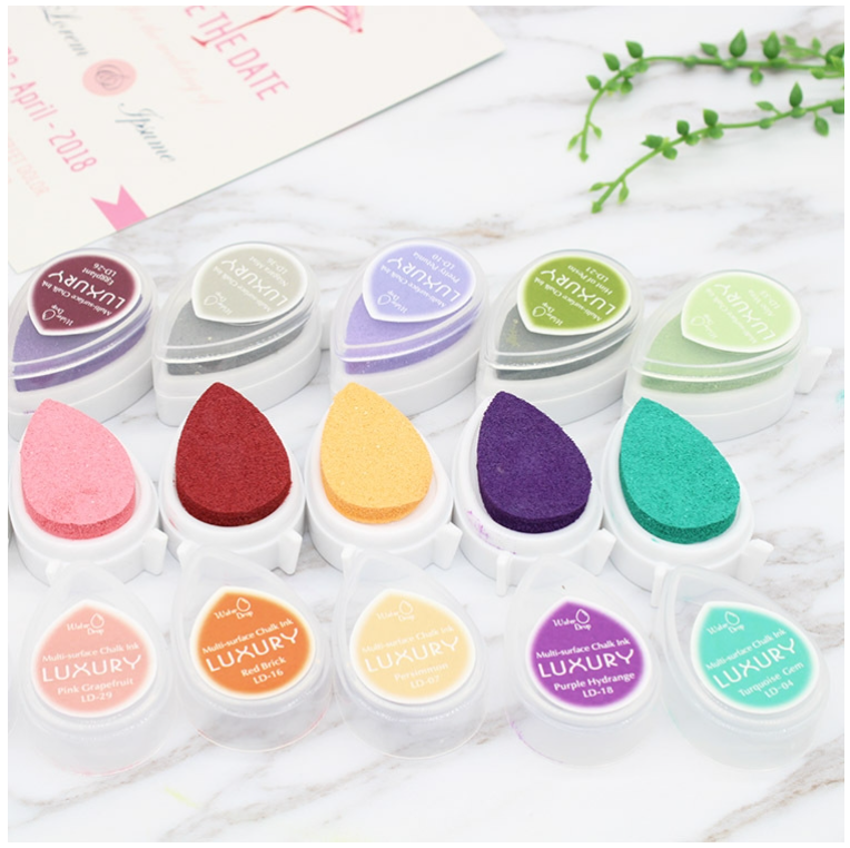 Water Drops Multi-Purpose Stamping Station Printing Paste Printing Oil Water Drops Stamping Station 6pcs (Color Random Shipment)