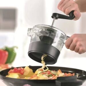 Hand-operated Multi-function Cutter Rotary Slice Cutting Machine Vegetable Chopper with a Multi – function Rotary Slicing Machine