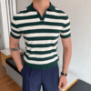 Gentleman classic knit polo shirt