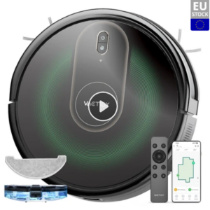 actidy T8 Robot Vacuum Cleaner, 2 in 1 Mopping Vacuum, 3000Pa Suction, 250ml Dust Bin, Carpet Detection, App/Voice Control, Up to 100 Mins Runtime