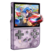 2024 Version ANBERNIC RG35XX+ Gaming Handheld, 64GB TF Card with 5000+ Games, 3.5 Inch IPS Screen, Linux System, 7 Hours of Playtime-Purple-64G